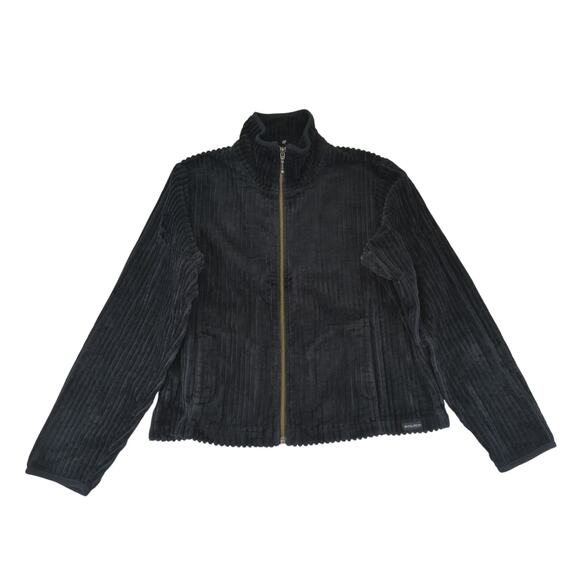 Woolrich 2090 Corduroy Full Zip‎ Jacket Women's Size Medium Black - Picture 1 of 8